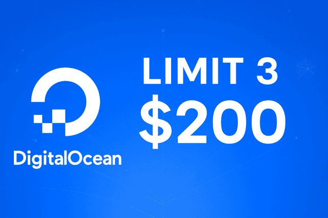 DIGITAL OCEAN LIMIT 3 200$  - VPS Giá rẻ